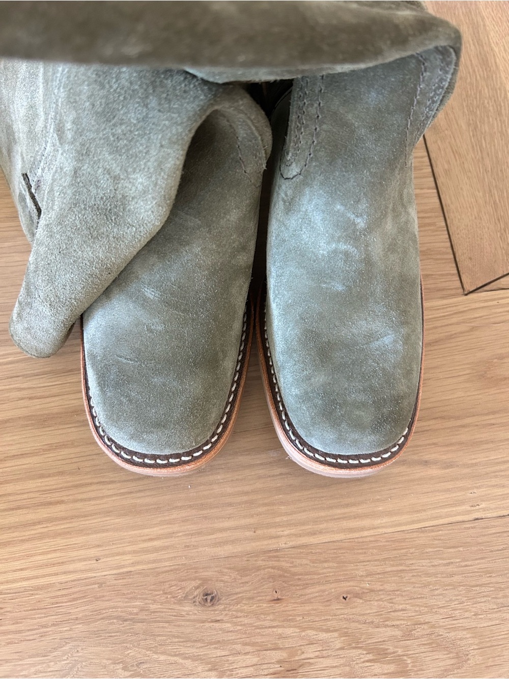 Frye Campus 12R Boots Olive Suede - Picture 5 of 6